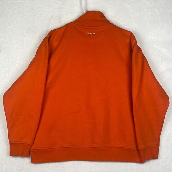 Vintage Reebok Miami Dolphins Sweater Mens Large Orange Pullover Sweatshirt - Picture 4 of 12